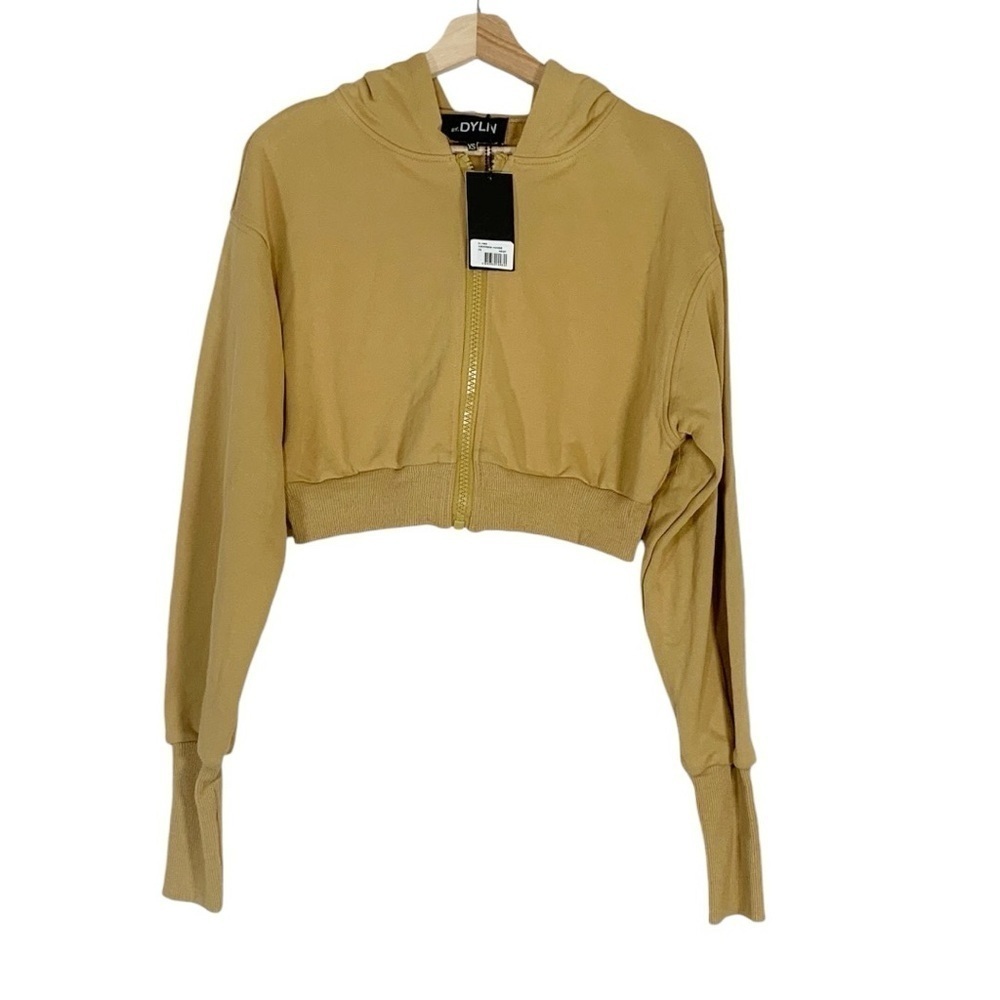By Dylon Anderson Cropped Hooded Sweatshirt Jacket Size XS - Picture 3 of 10